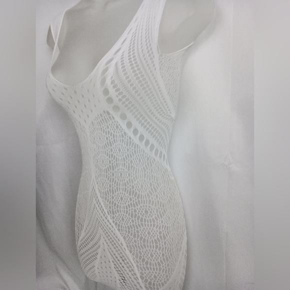 2 FOR $40 NEW Sexy White Fishnet Mini Preppy Clueless Dress (#1,337) - Picture 6 of 6